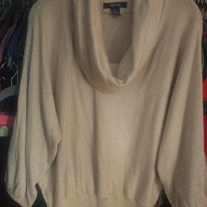 Cotton, polyester sweater style top, Medium.